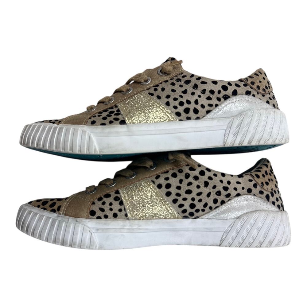 Blowfish Malibu Wave Sneakers Cheetah Leopard Multi Mix Beige Black 8 - Picture 4 of 9